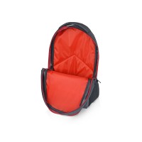 Рюкзак «Metropolitan», серый с красной молнией и красной подкладкой