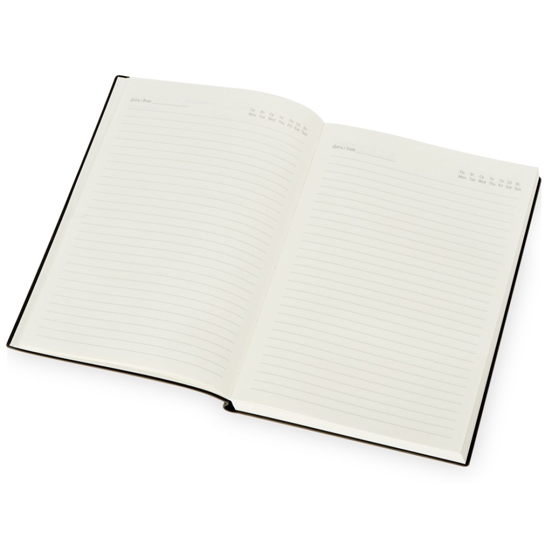 Бизнес блокнот "Supreme" с вставкой из софт-тача, гибкая обложка, 128 листов, серый