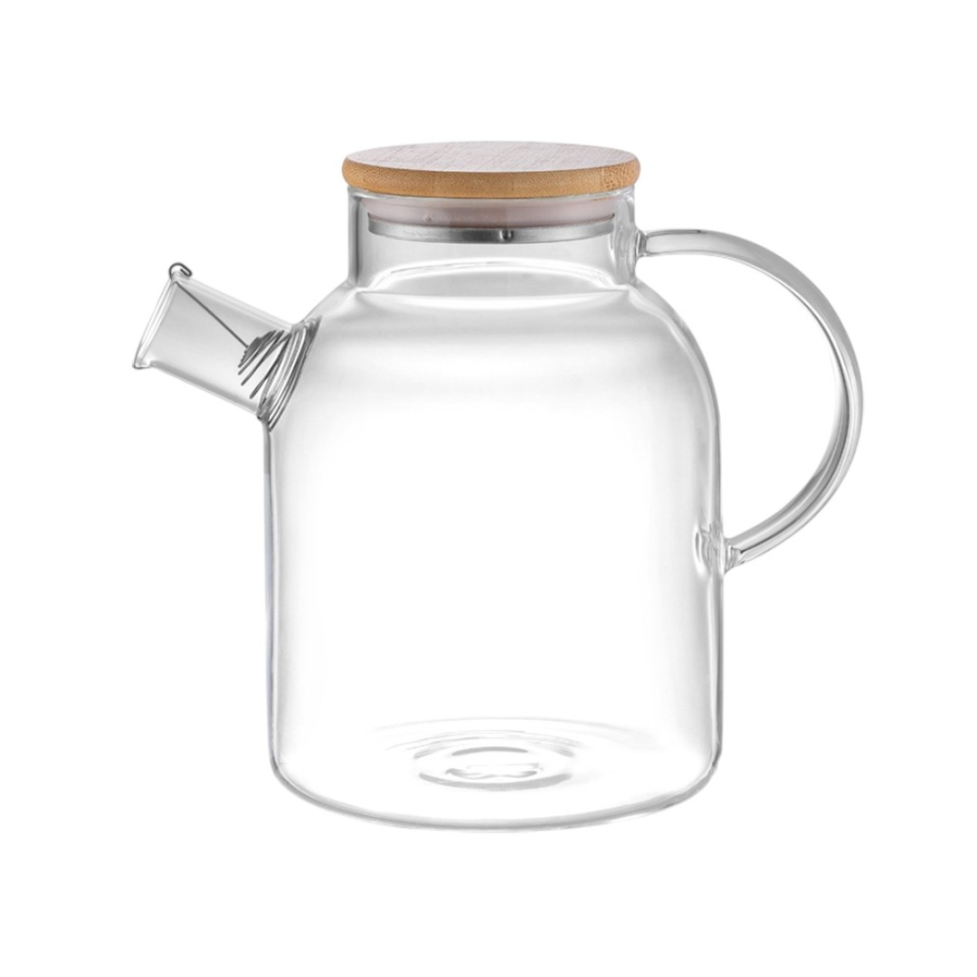 Стеклянный чайник с бамбуковой крышкой "Sencha M"