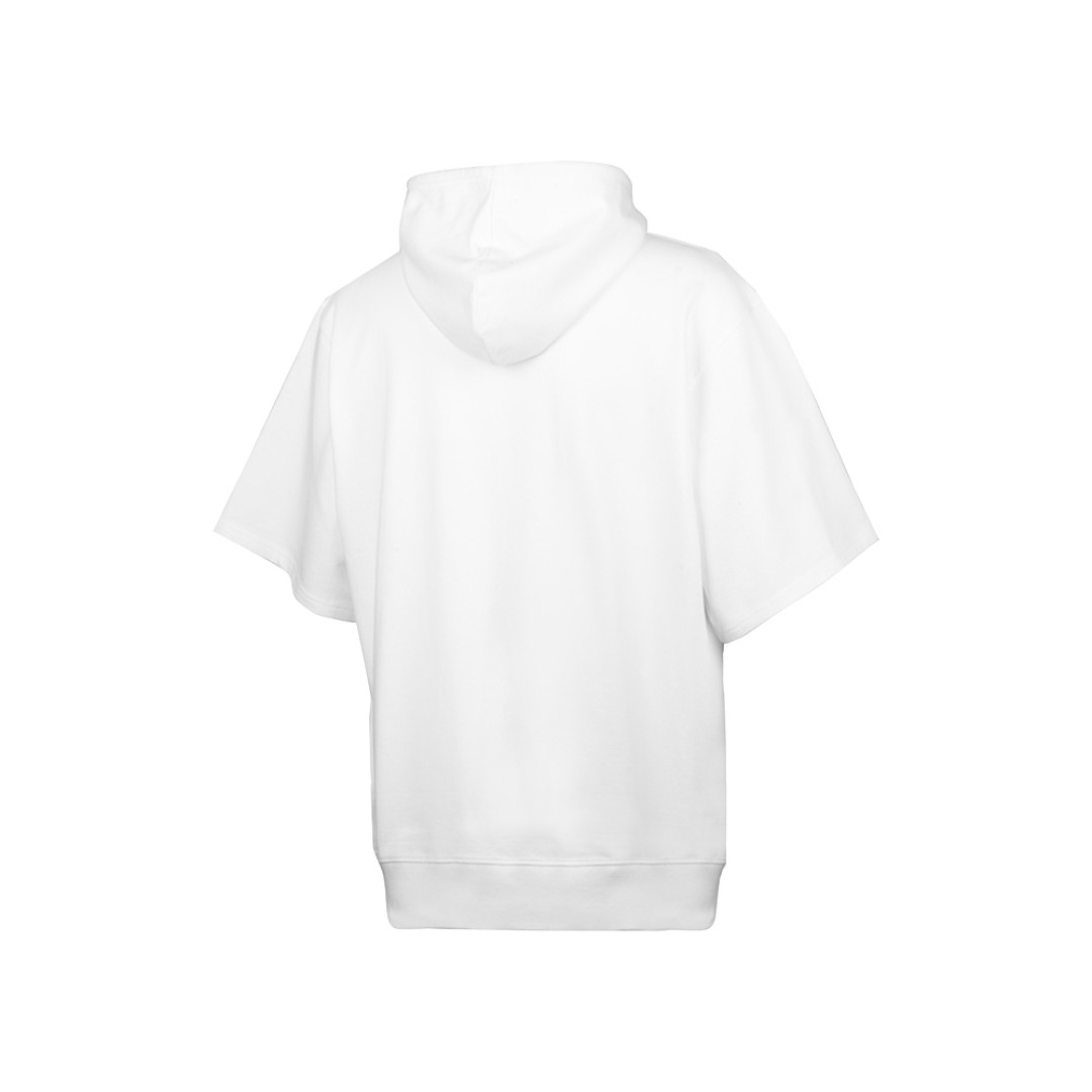 Худи оверсайз с коротким рукавом «Warsaw» унисекс, белый