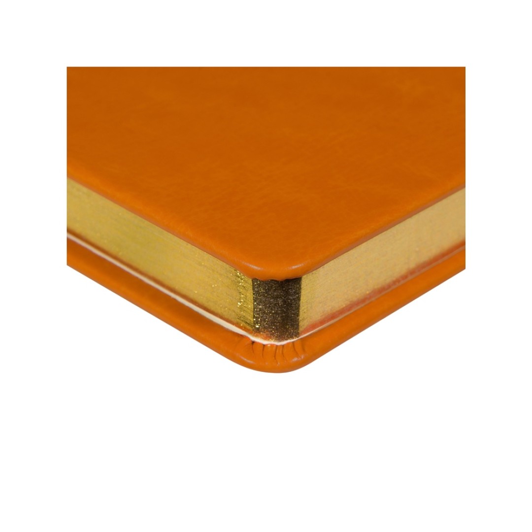 Ежедневник недатированный А5 "Megapolis Nebraska", оранжевый с золотым обрезом