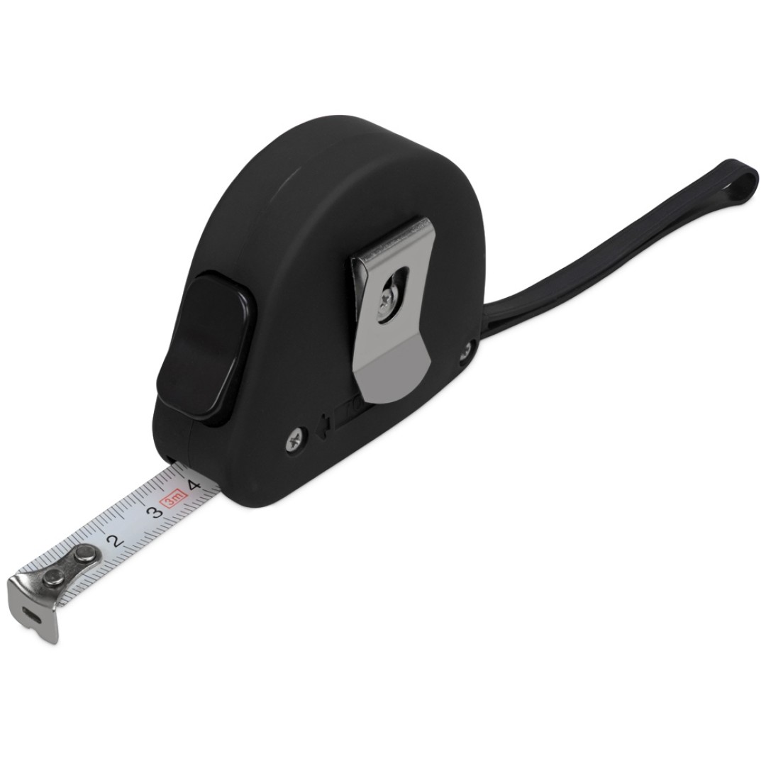 Рулетка 3м "Meter", софт-тач, черный