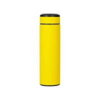 Вакуумный термос "Vacuum Flask C1", soft touch, 420мл, желтый
