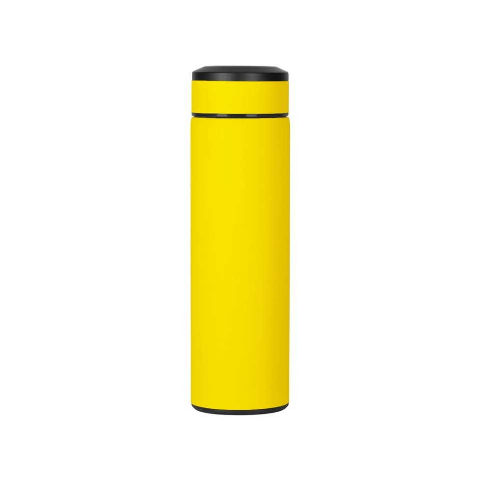 Вакуумный термос "Vacuum Flask C1", soft touch, 420мл, желтый