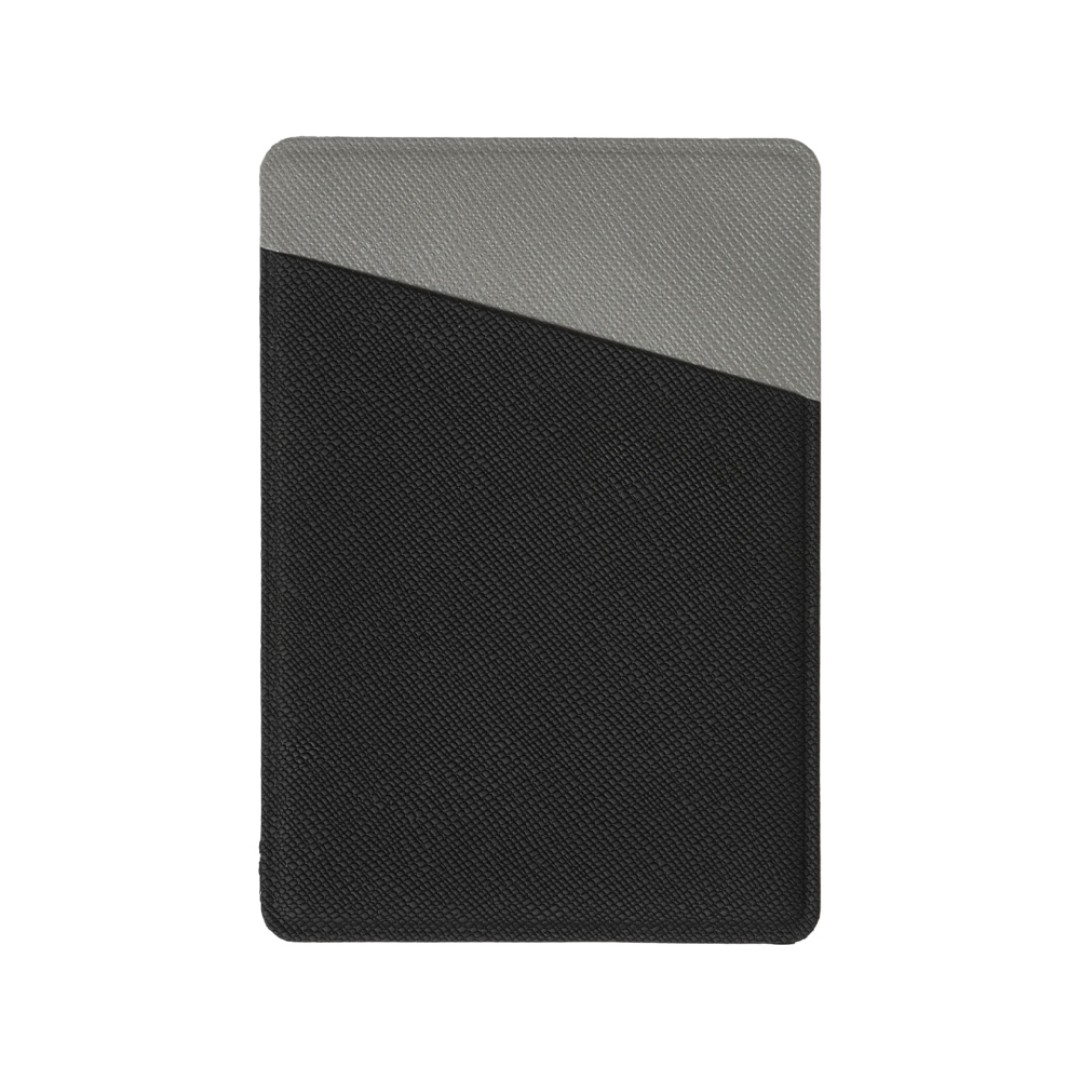 Картхолдер на 3 карты типа бейджа "Favor", черный/серый