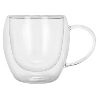 Кружка с двойными стенками «Mont Blanc» полукруглый, с ручкой 250 мл