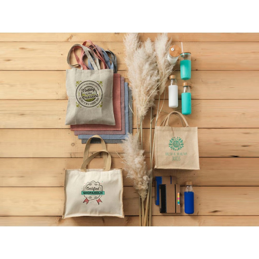 Сумка-тоут Pheebs из переработанного хлопка 150 г/м2, черный меланж