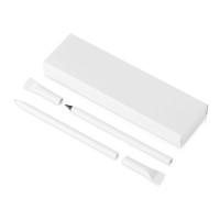 Набор из ручки и вечного карандаша из переработанной бумаги "Recycled Duo", белый