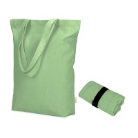 Сумка Fixy из переработанного хлопка с фиксирующей эластичной лентой, зеленое яблоко