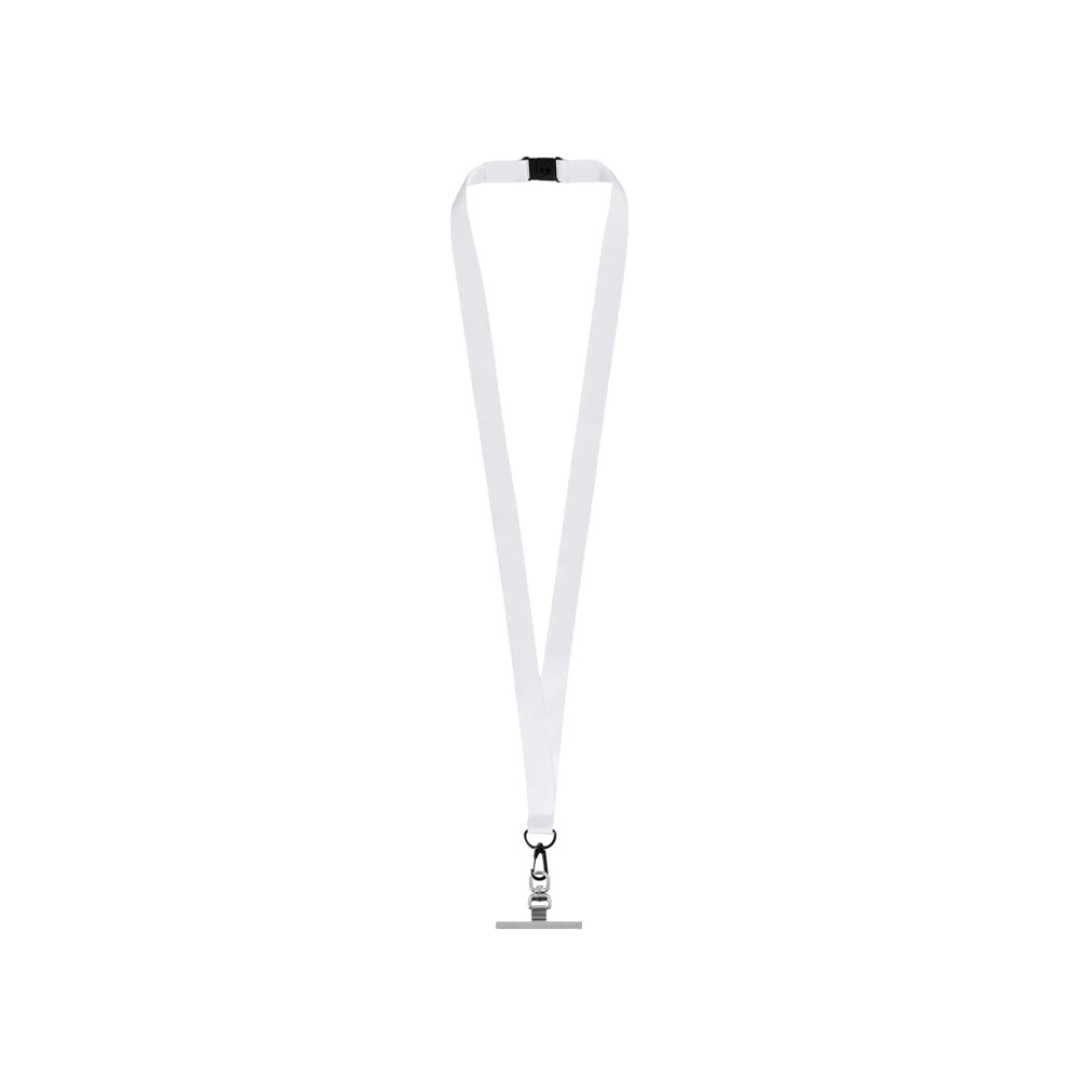 Ланъярд 2 см под сублимацию с трендовым карабином, замком обрыва и металлическим держателем для телефона, черный