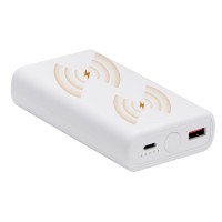 Внешний беспроводной аккумулятор 2-в-1 с функцией зарядки Apple Watch, QC/PD «AtomIQ», 10000 мАч, белый