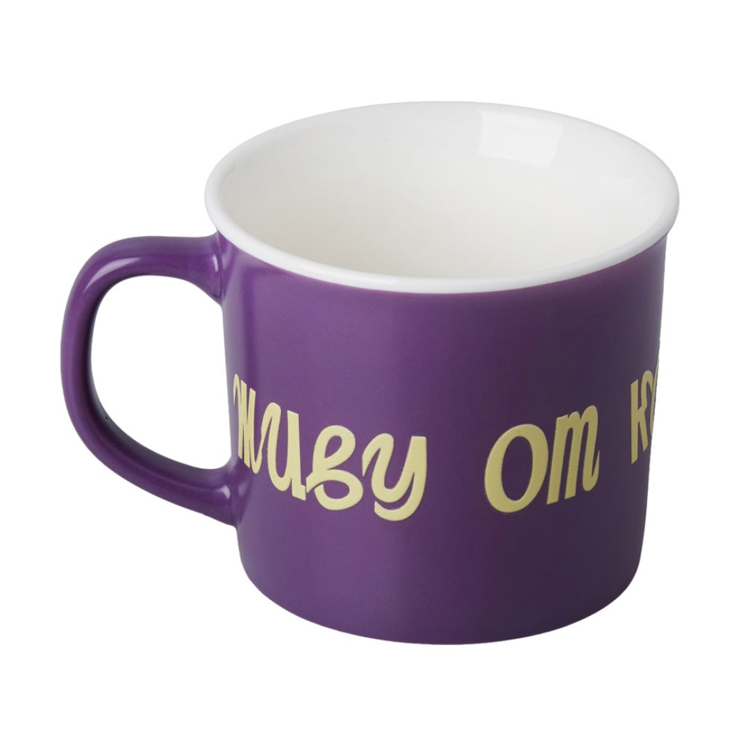 Матовая кружка Nancy 360 мл цветная снаружи, белая внутри, фиолетовый с УФ-печатью DTF
