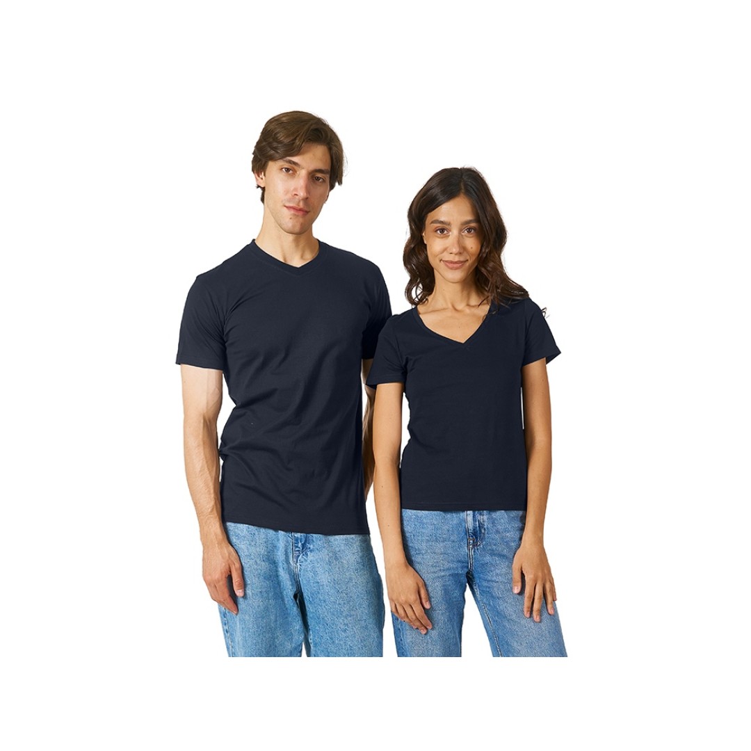 Футболка "Heavy Super Club" мужская с V-образным вырезом, темно-синий