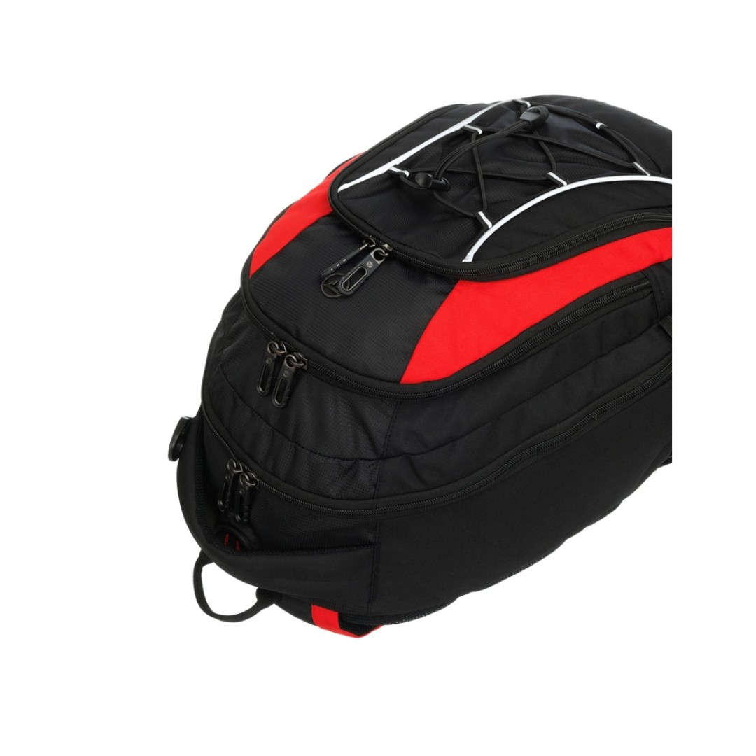 Рюкзак TORBER ROCKIT с отделением для ноутбука 15", черный/красный, полиэстер, 33х19х45 см, 28 л