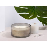 Свеча соевая ароматическая в стекле "Halo", черная