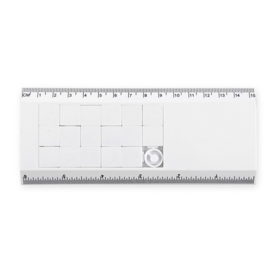 Линейка с игрой «Пятнашки», белый