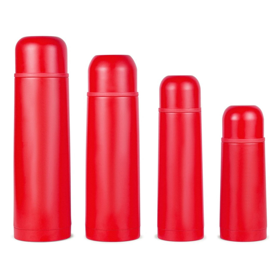 Термос Relaxika 101 (1 литр), красный (без лого)