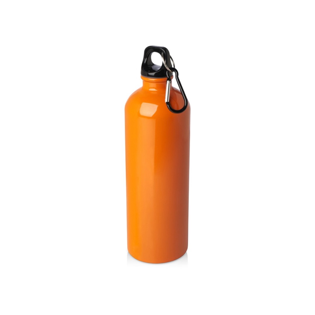 Одностенная бутылка для воды с карабином Oregon, изготовленная из нержавеющей стали, сертифицированной по стандарту RCS, объемом 750 мл - Оранжевый