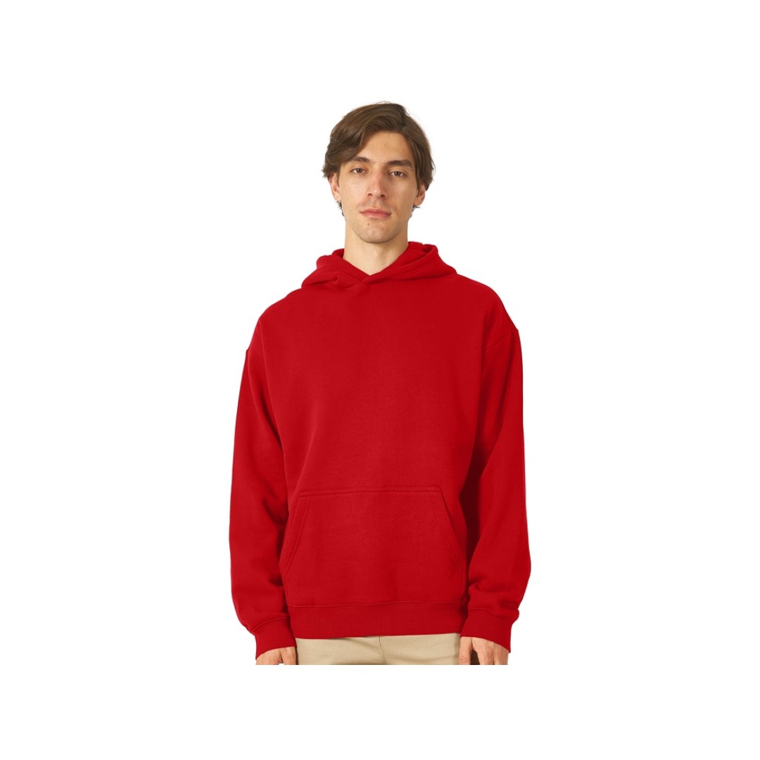 Толстовка с капюшоном оверсайз «Berlin» унисекс, красный