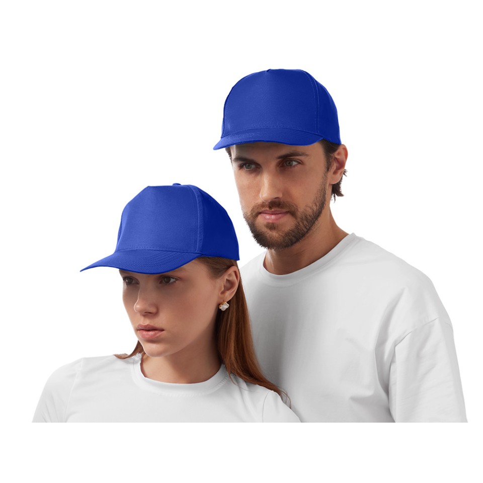 Бейсболка "Poly" 5-ти панельная 120 гр, кл.синий