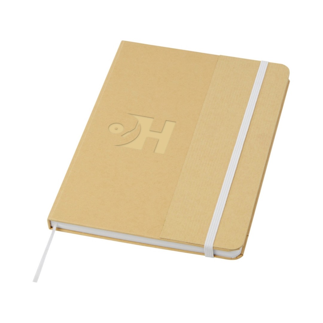 Nelida блокнот формата А5 в твердой обложке из переработанного картона - Белый