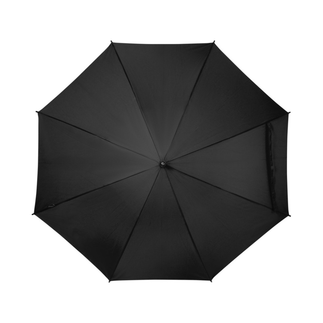 Зонт трость 23" Niel из переработанного ПЭТ-пластика, полуавтомат - Черный