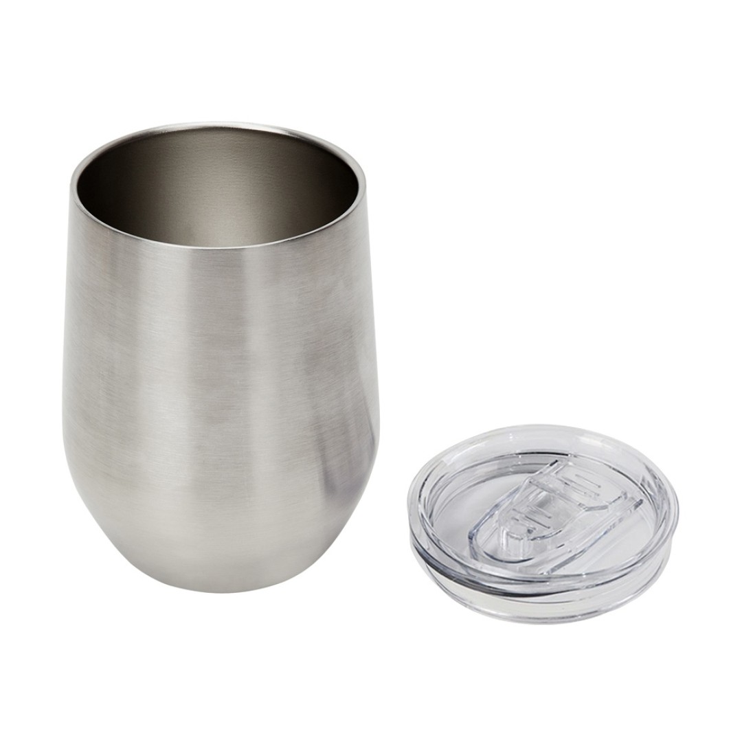 Вакуумная термокружка "Sense", непротекаемая крышка, крафтовая упаковка, серебристый