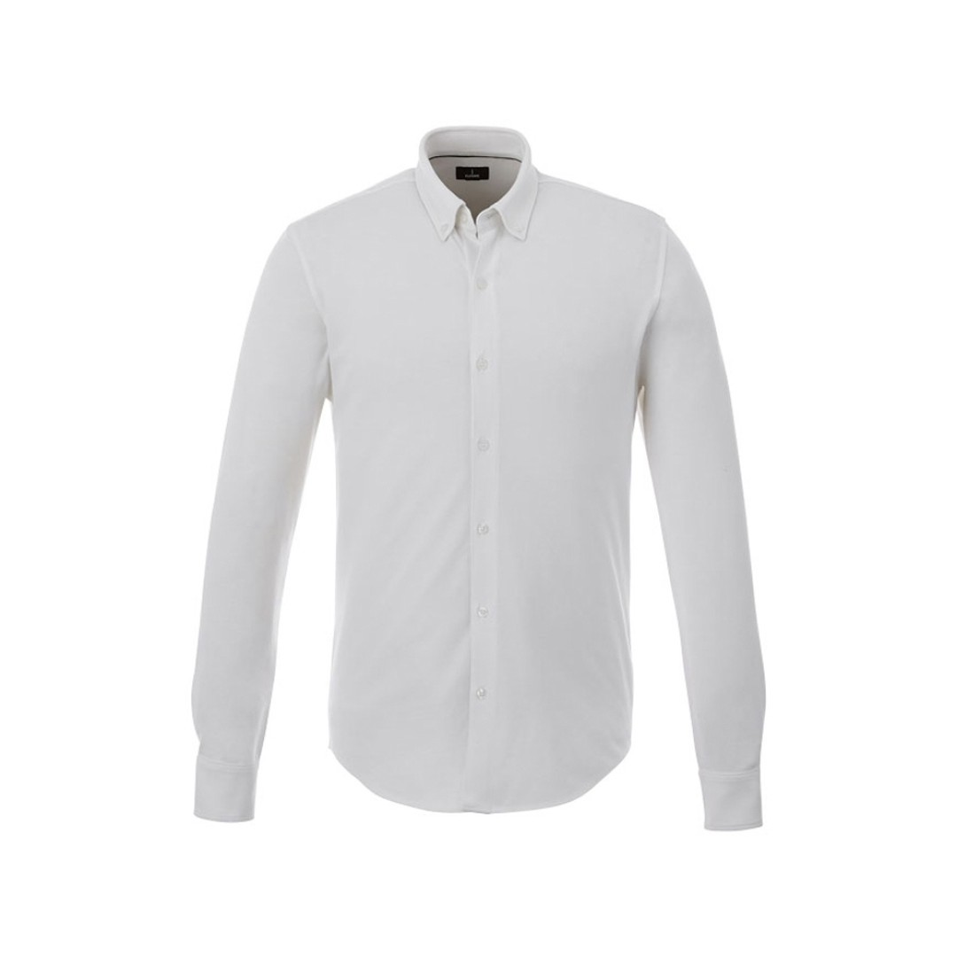 Мужская рубашка Bigelow из пике с длинным рукавом, белый