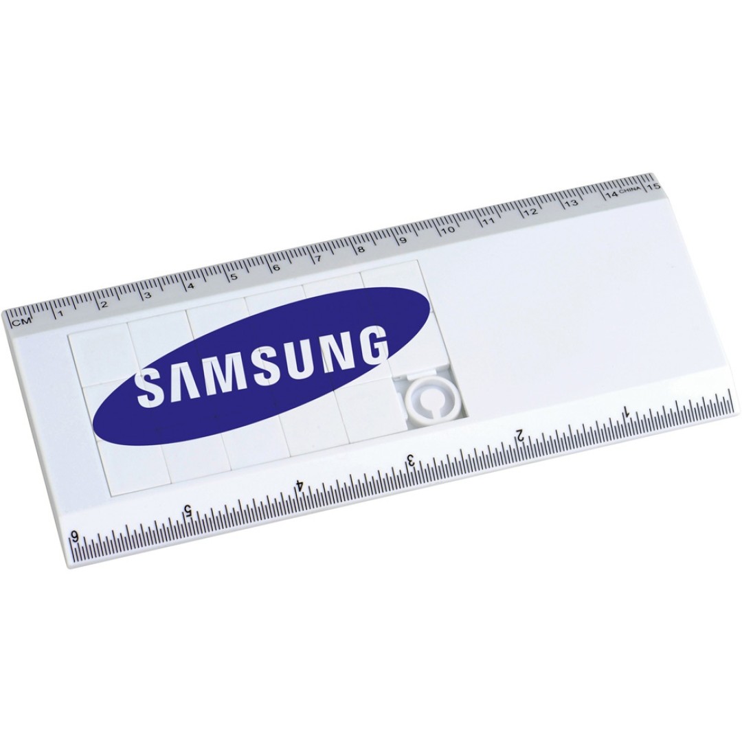 Линейка с игрой «Пятнашки», белый