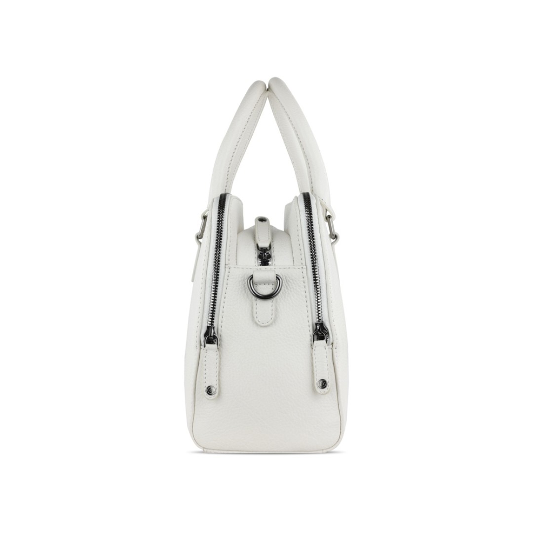 Сумка женская BUGATTI Elsa, белая, воловья кожа/полиэстер, 32х13х22 см