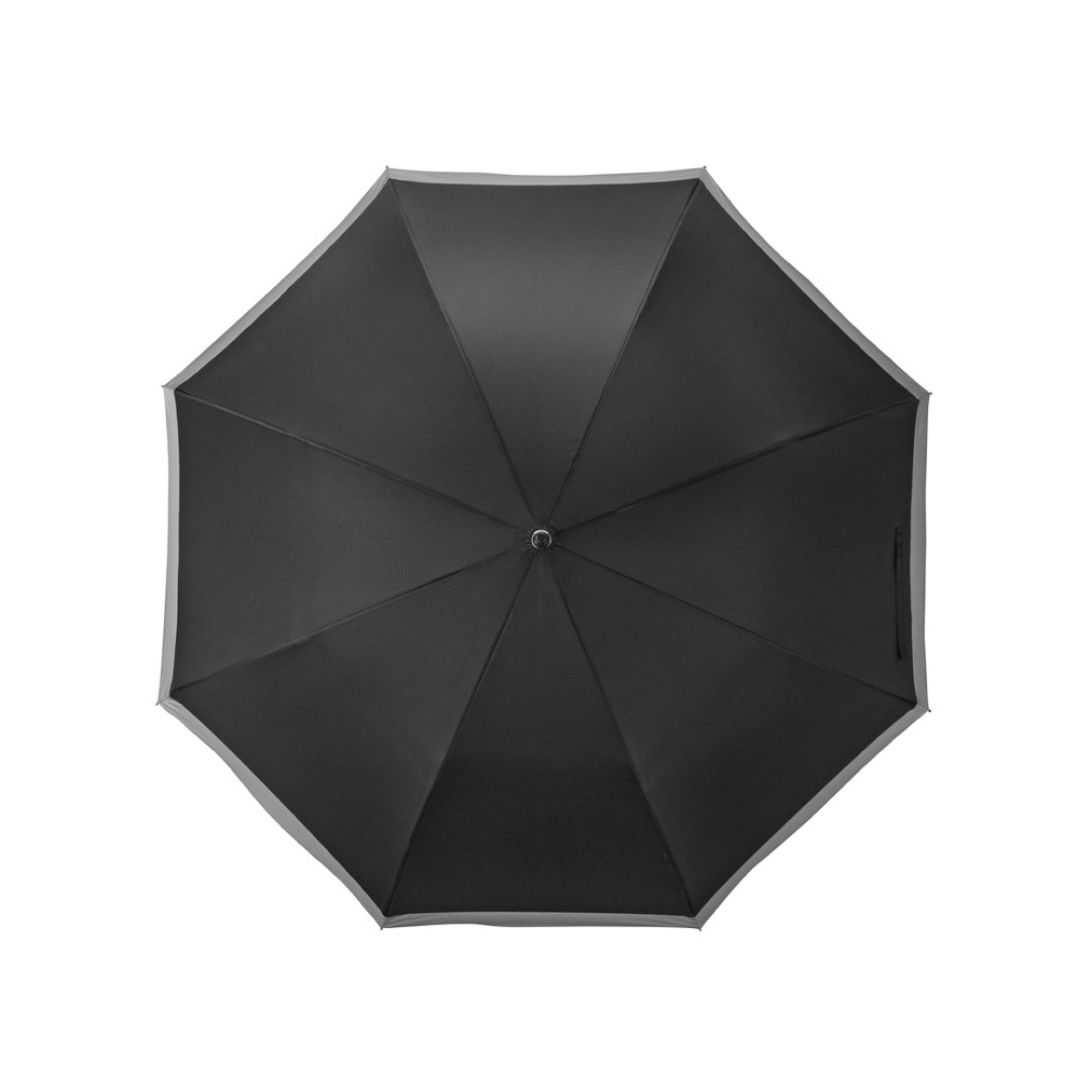 Зонт-трость "Reflect" полуавтомат, в чехле, черный (Р)