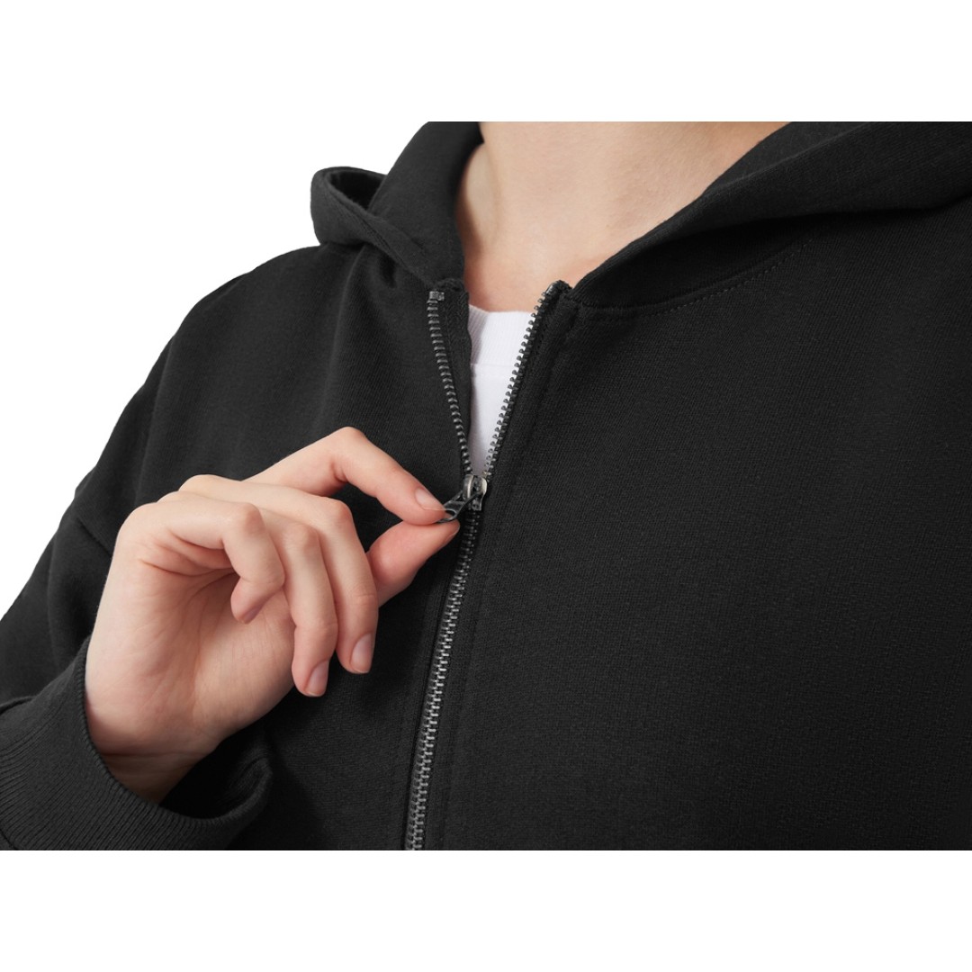 Толстовка оверсайз с капюшоном на молнии «Monaco», черный