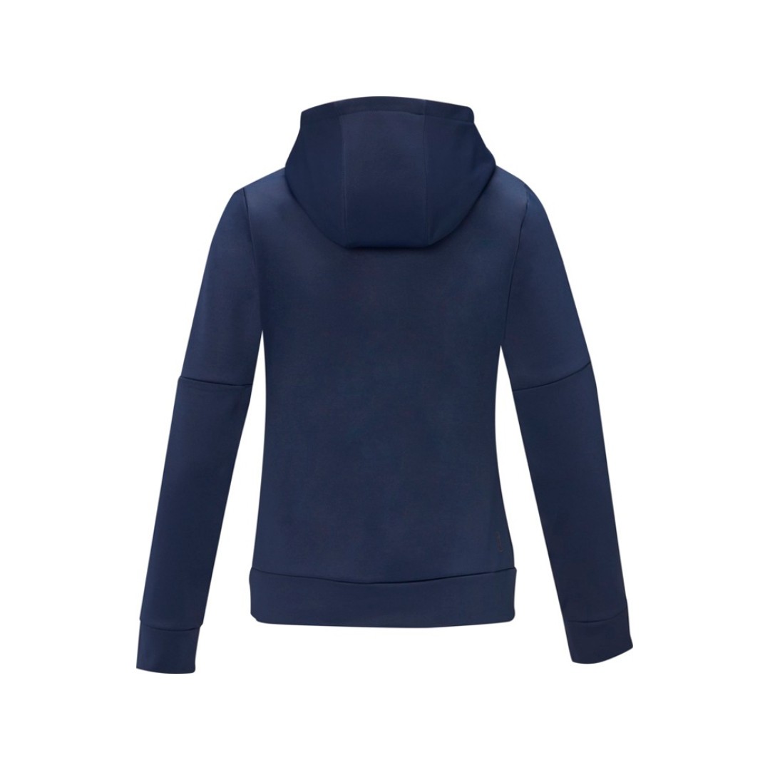 Женский свитер анорак Sayan на молнии на половину длины с капюшоном, темно-синий