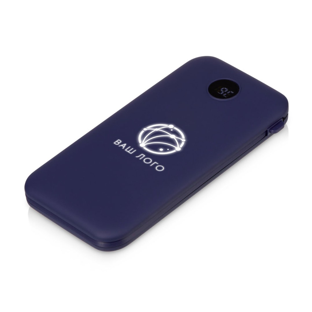 Внешний беспроводной аккумулятор с подсветкой лого «Astro», 10000 mAh, темно-синий (Р)