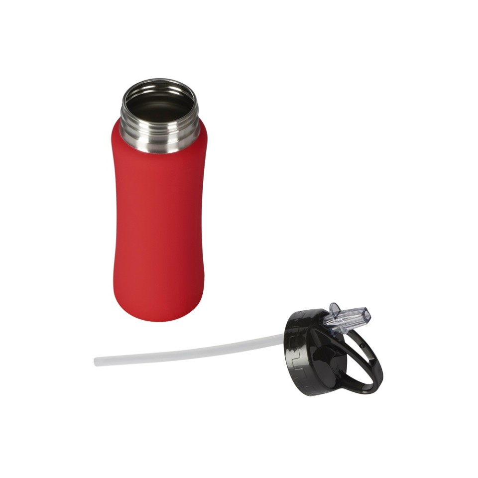 Бутылка для воды "Bottle C1", сталь, soft touch, 600 мл, красный