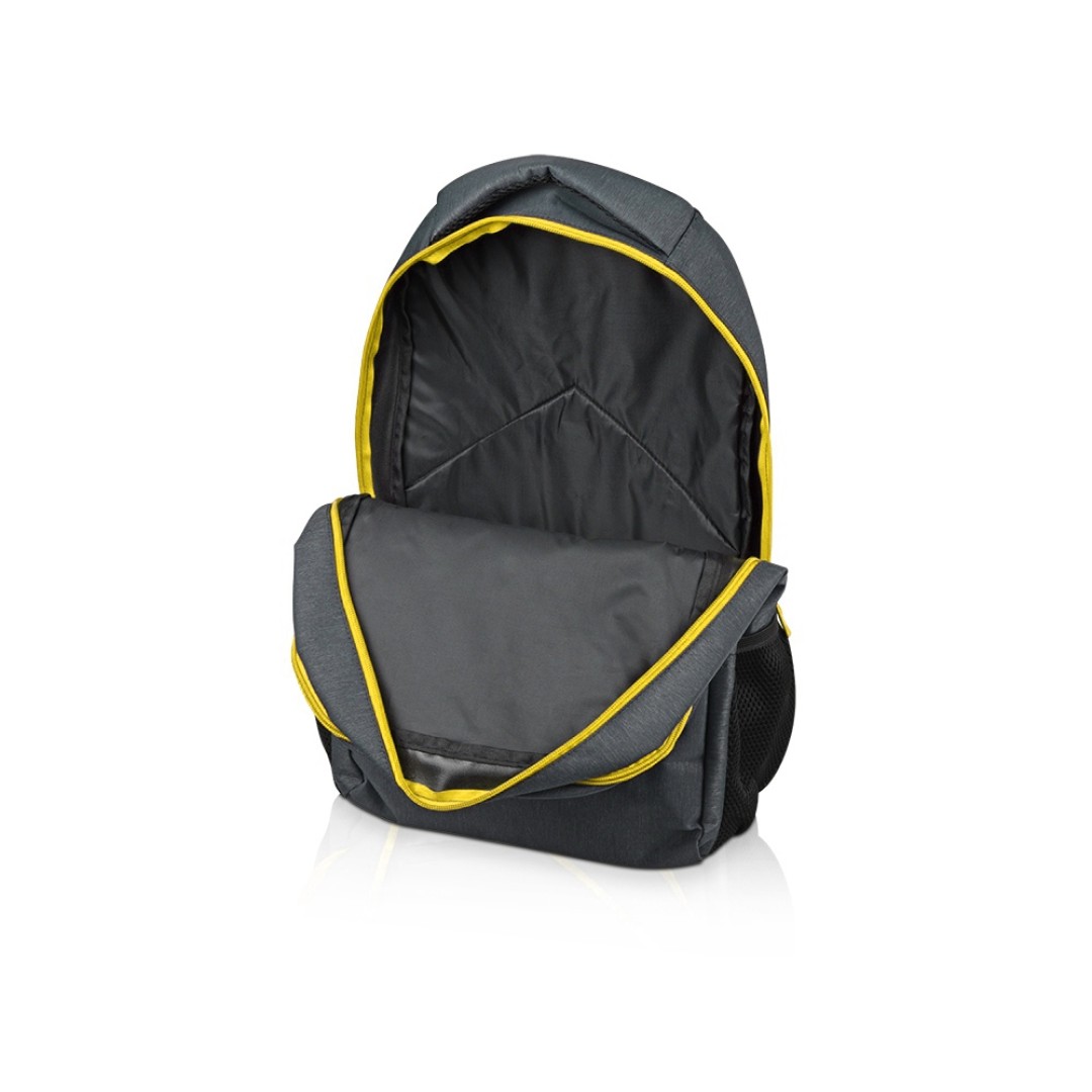 Рюкзак «Metropolitan», серый с желтой молнией