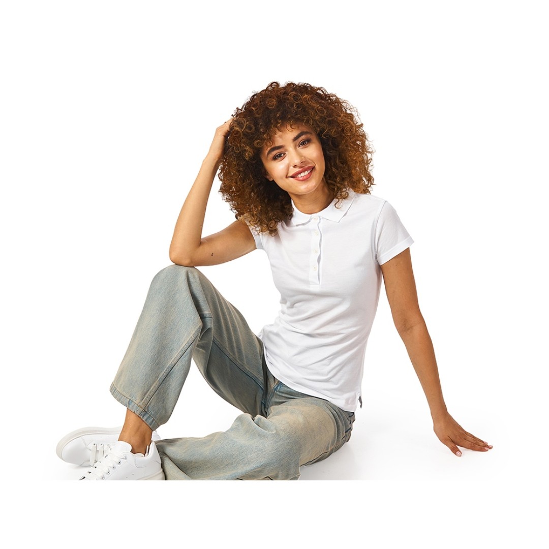 Рубашка поло "First" женская, белый