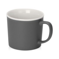 Матовая кружка Nancy 360 мл цветная снаружи, белая внутри, серый