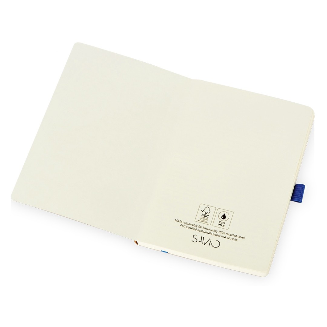 Блокнот "Sevilia Soft", гибкая обложка из крафта A5, 80 листов, крафтовый/синий