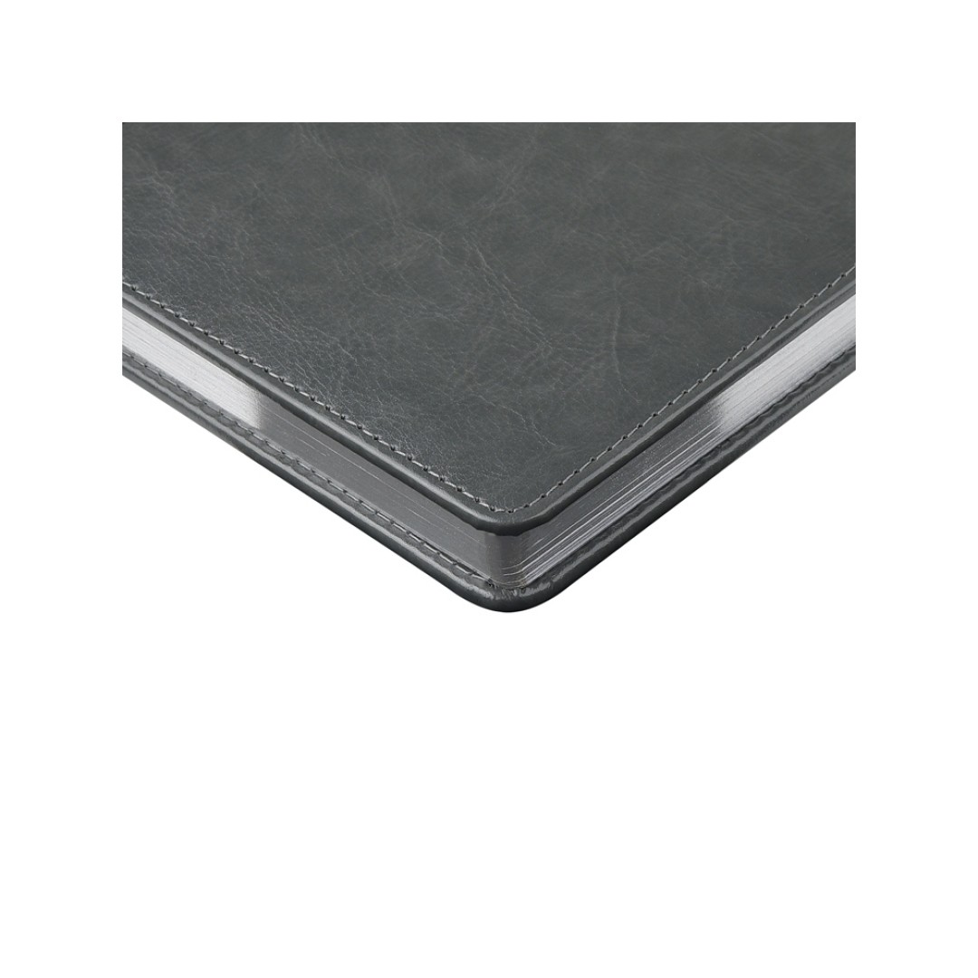 Ежедневник недатированный А5 "Sidney Nebraska", серый (серебряный обрез)