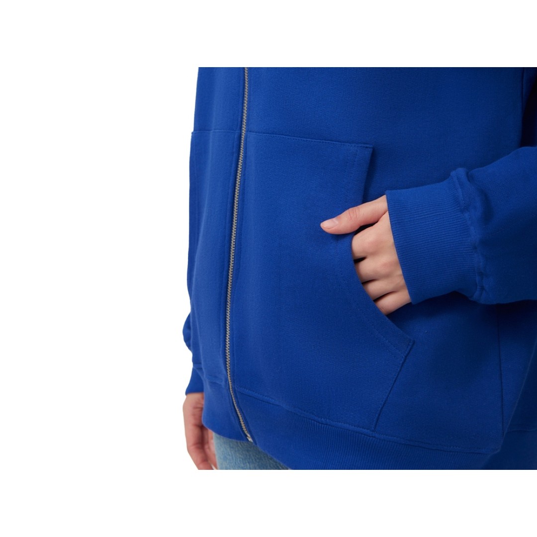 Толстовка оверсайз с капюшоном на молнии «Monaco», синий классический