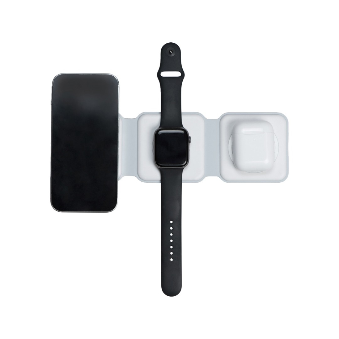 Беспроводное зарядное устройство 3-в-1 «Road», 15 Вт, белый