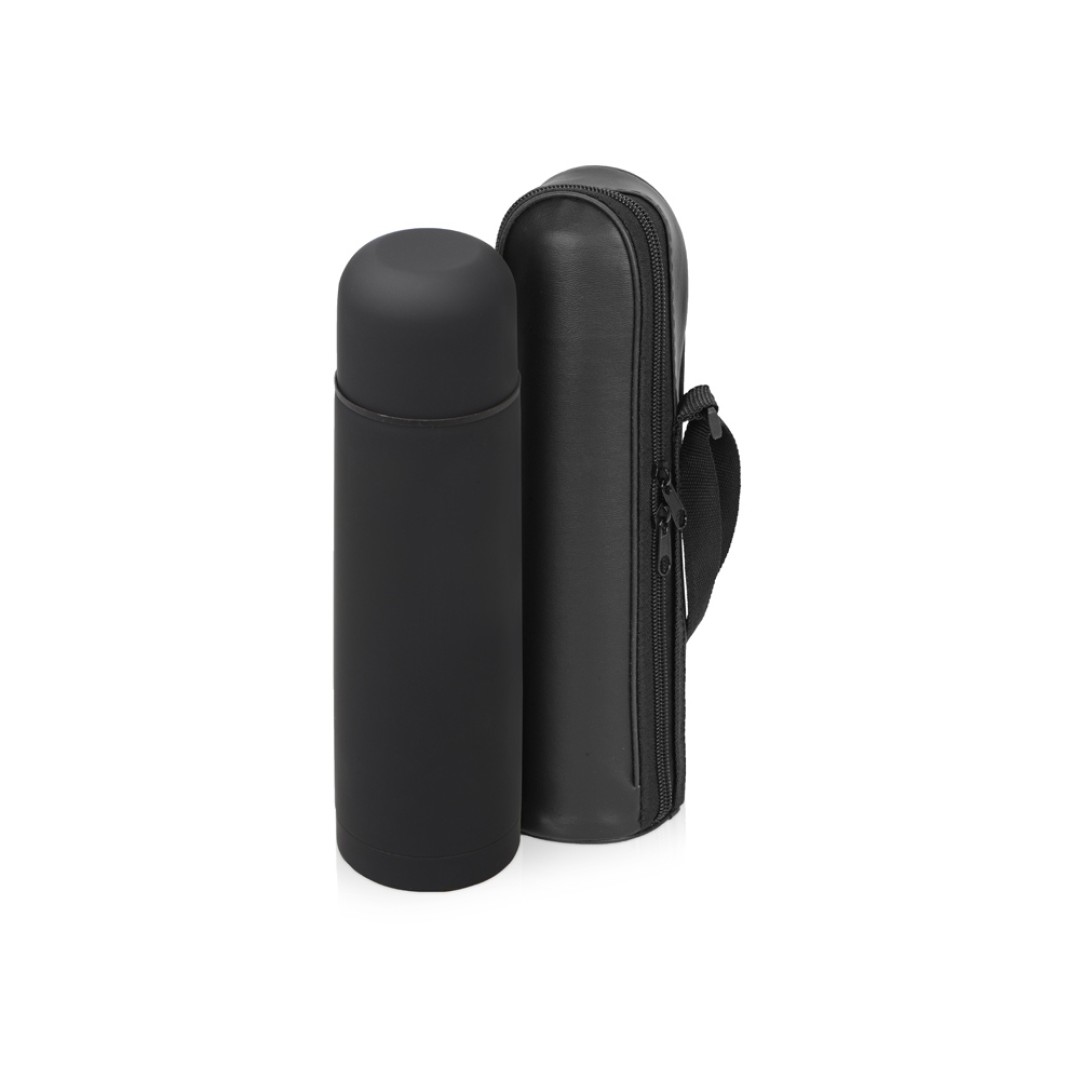 Термос «Ямал Soft Touch» с чехлом, 500мл, черный