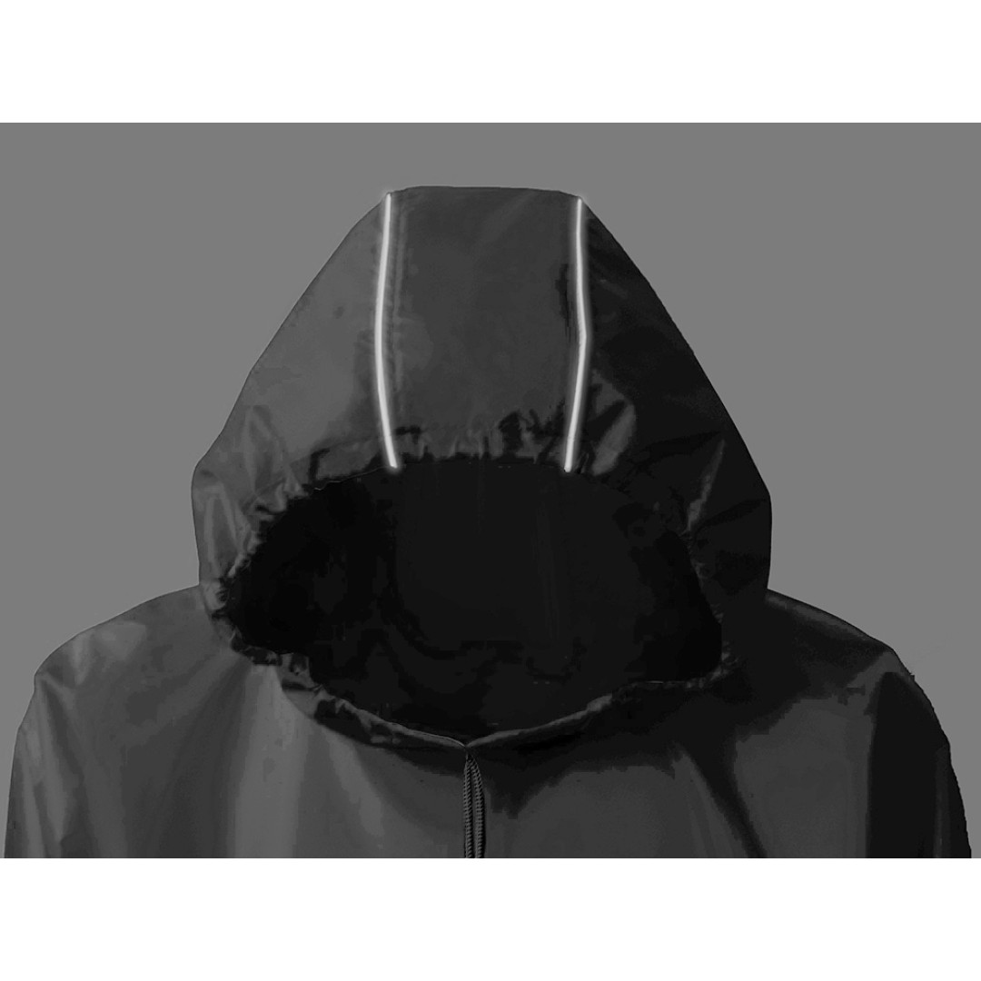 Дождевик - пончо "Galaxy" со светоотражающими элементами, серый