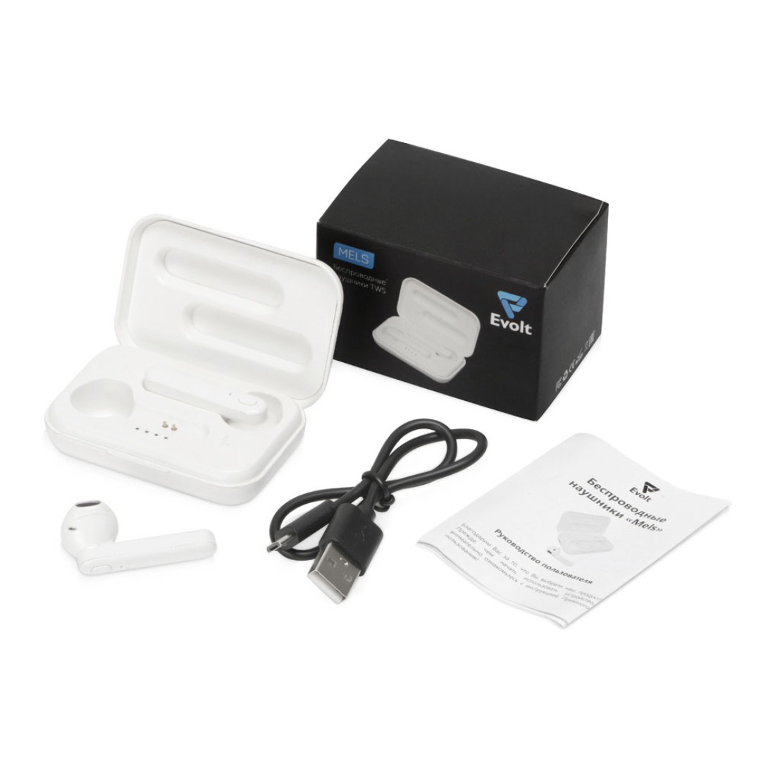 Беспроводные наушники TWS "Mels", белый