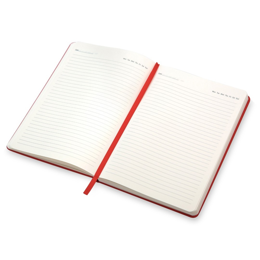 Бизнес-блокнот "С3" софт-тач с магнитом, твердая обложка, 128 листов, красный