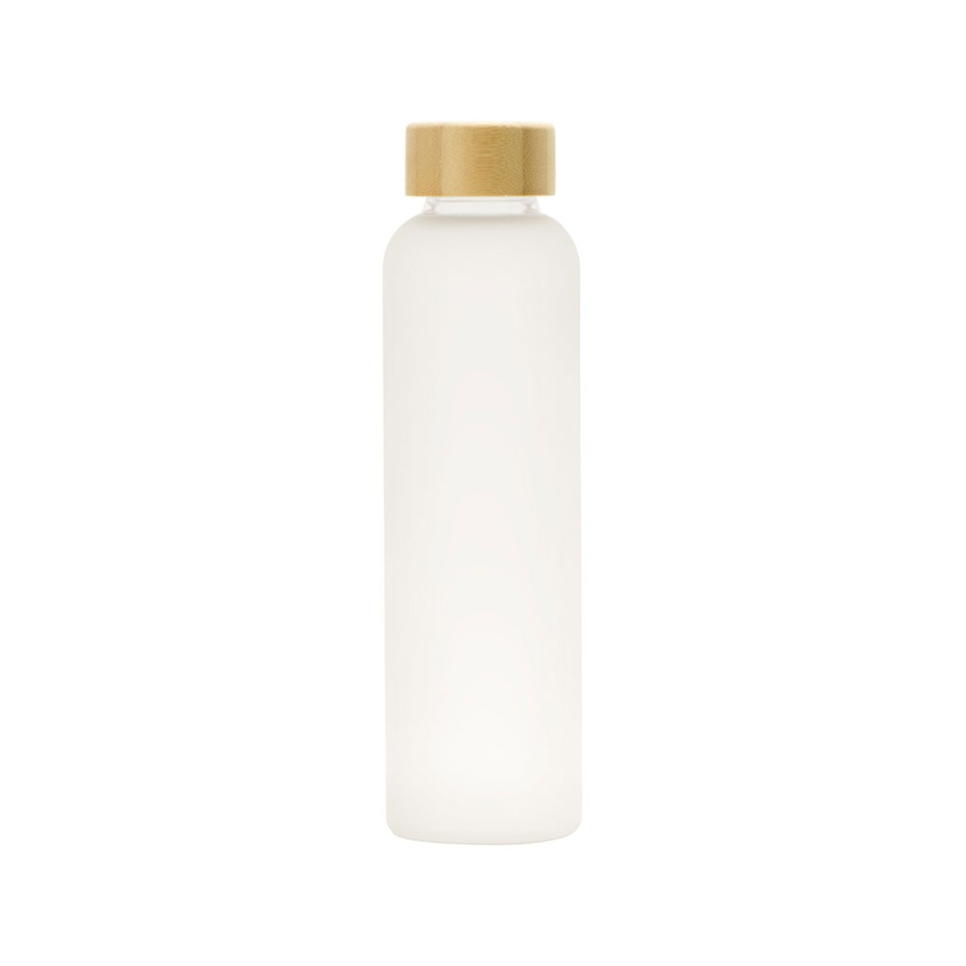 Стеклянная бутылка с бамбуковой крышкой «Foggy», 600мл, белый (Р)