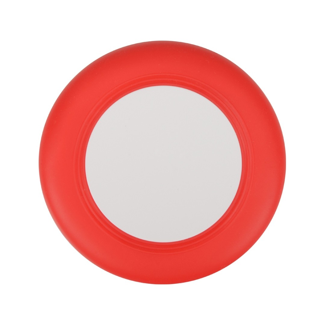 Беспроводное зарядное устройство со встроенным кабелем 2-в-1 "Disc", красный