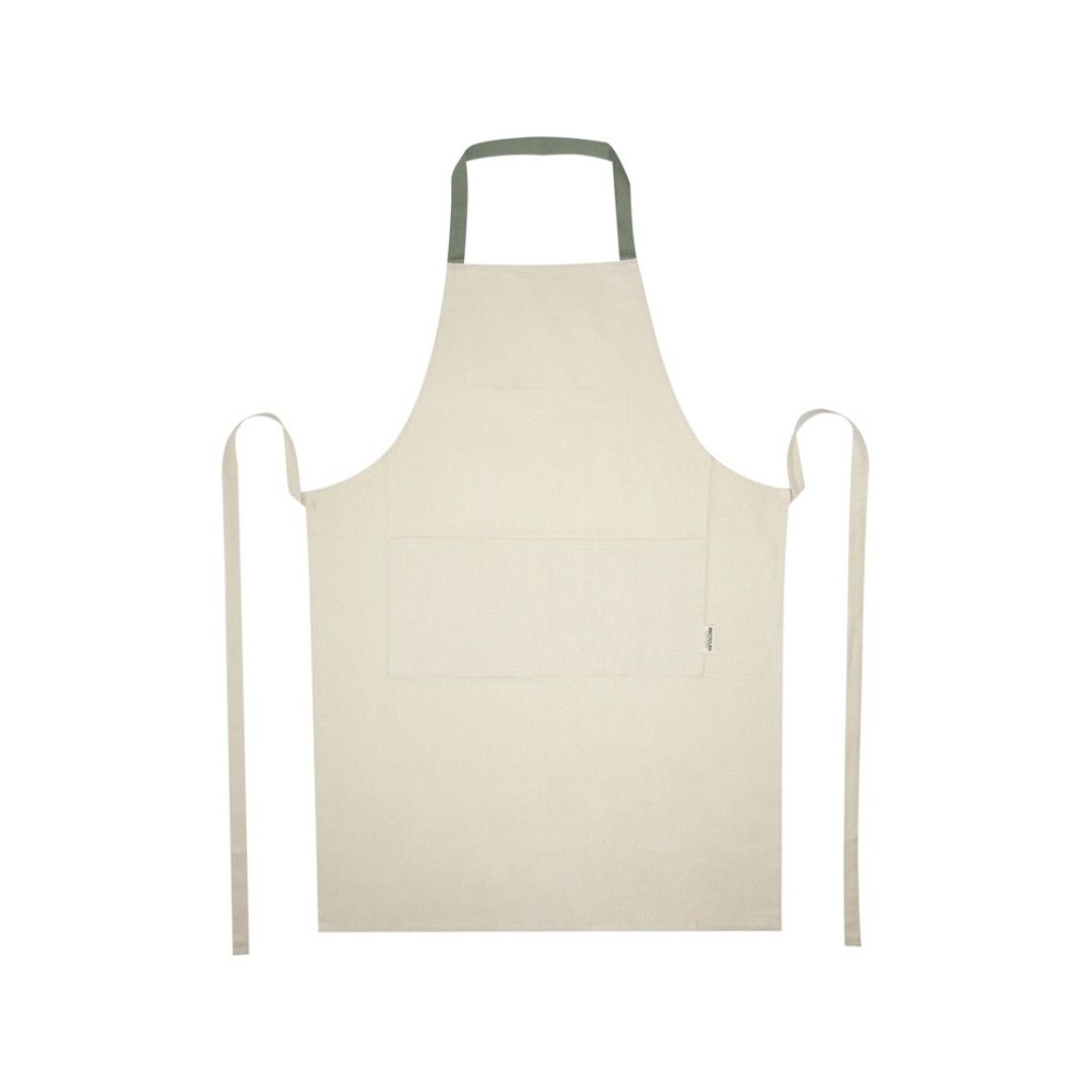 Nia фартук из переработанного хлопка плотностью 200 г/м2 - Зеленый яркий