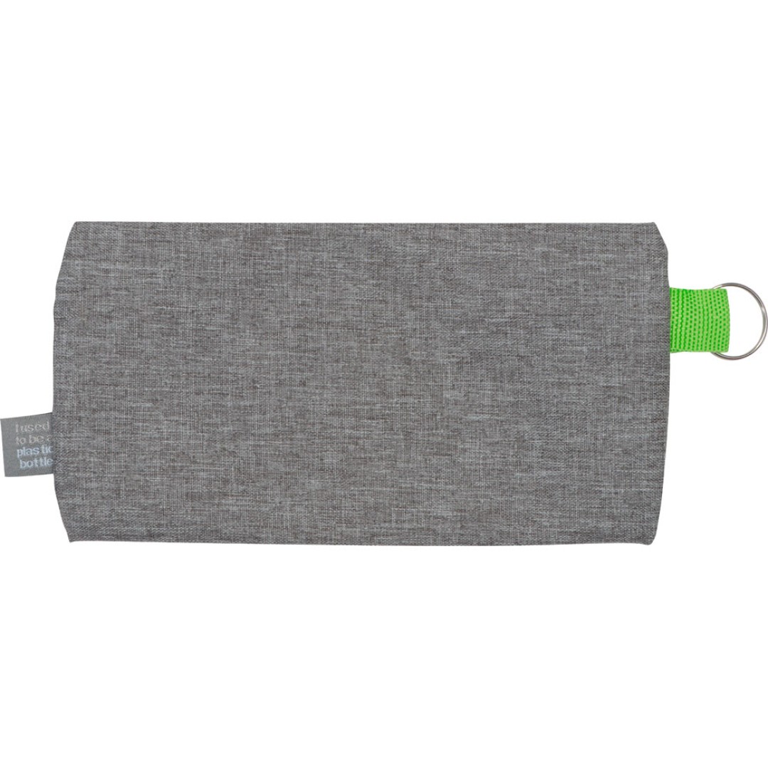 Универсальный пенал из переработанного полиэстера RPET "Holder", серый/зеленый